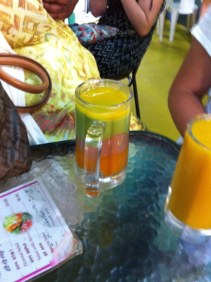 colorful juice bar drink